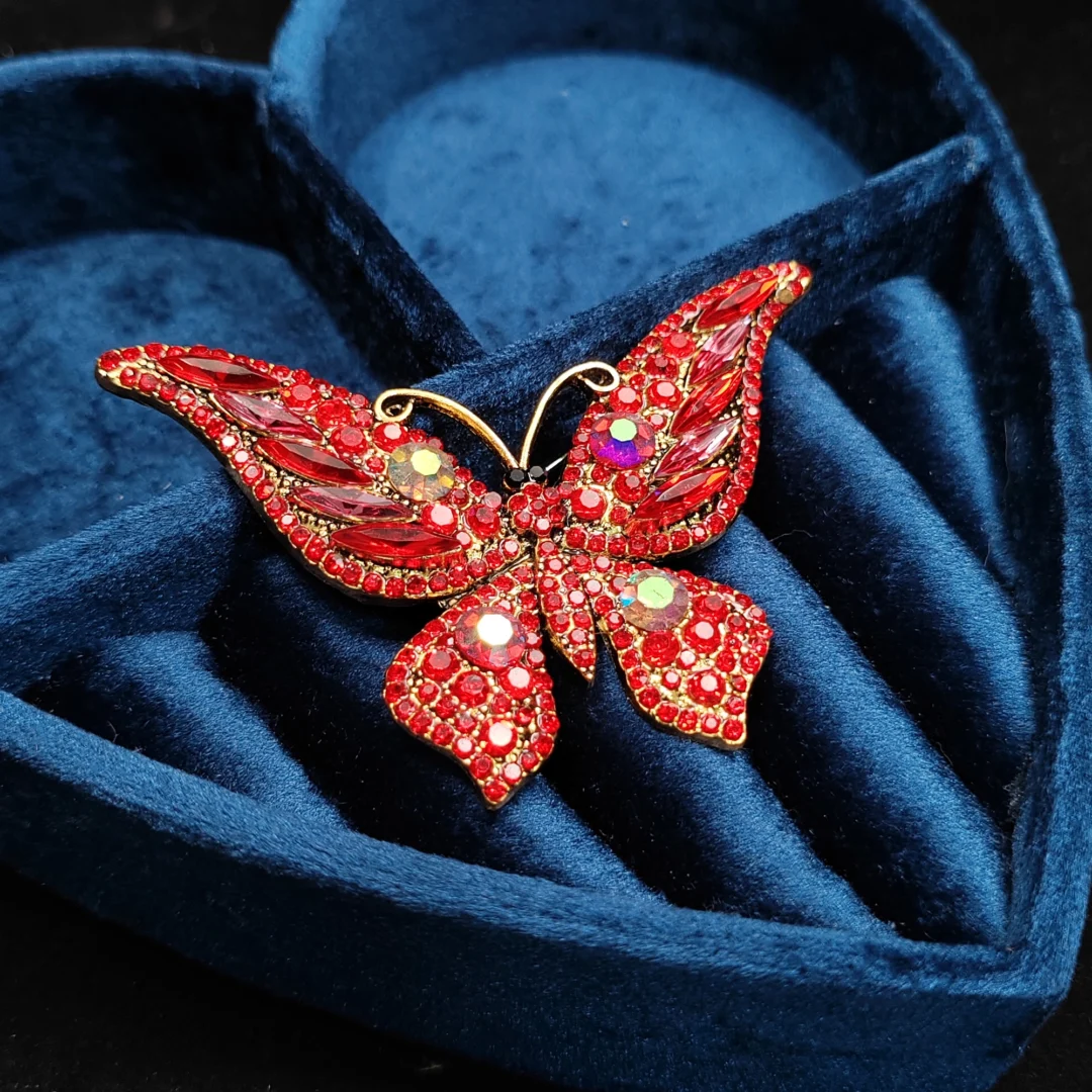 Red Butterfly Brooch - Small - Image 5