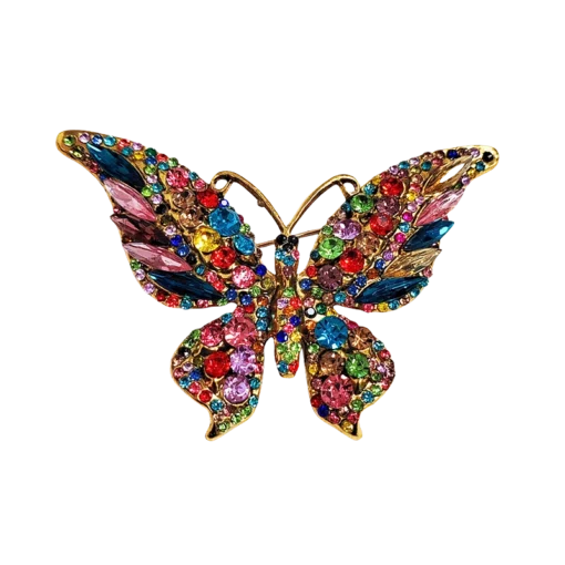 Colorful Butterfly Brooch - Large