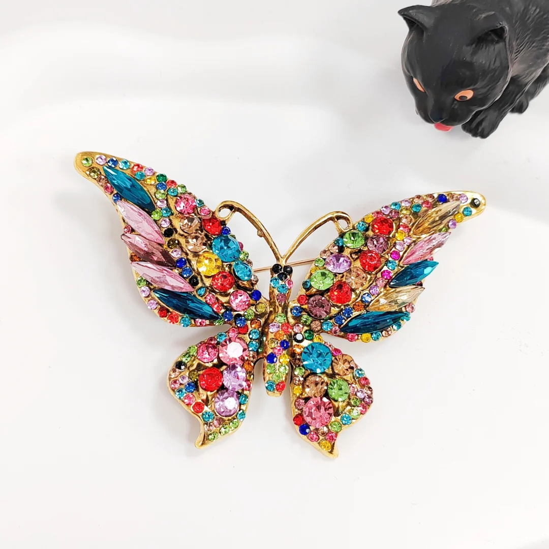 Colorful Butterfly Brooch - Large - Image 5