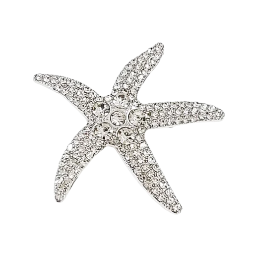 Silver Starfish Brooch