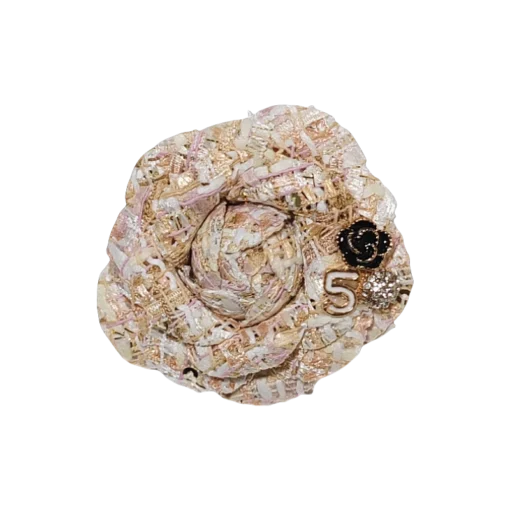 Multicolor Fabric Camellia Design Brooch