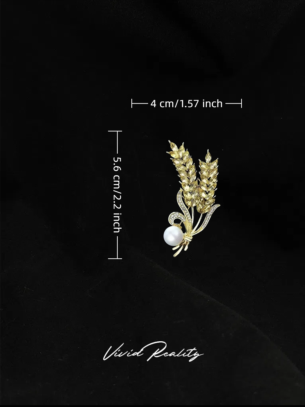 Double Wheat Ear French Brooch - Image 4