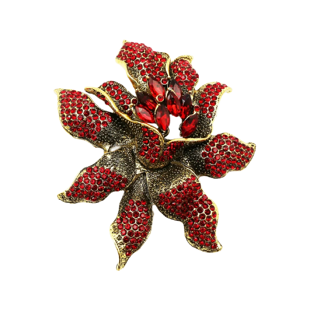 Vintage Baroque Carnivorous Flower Brooch