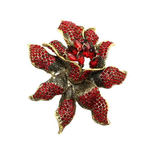 Vintage Baroque Carnivorous Flower Brooch