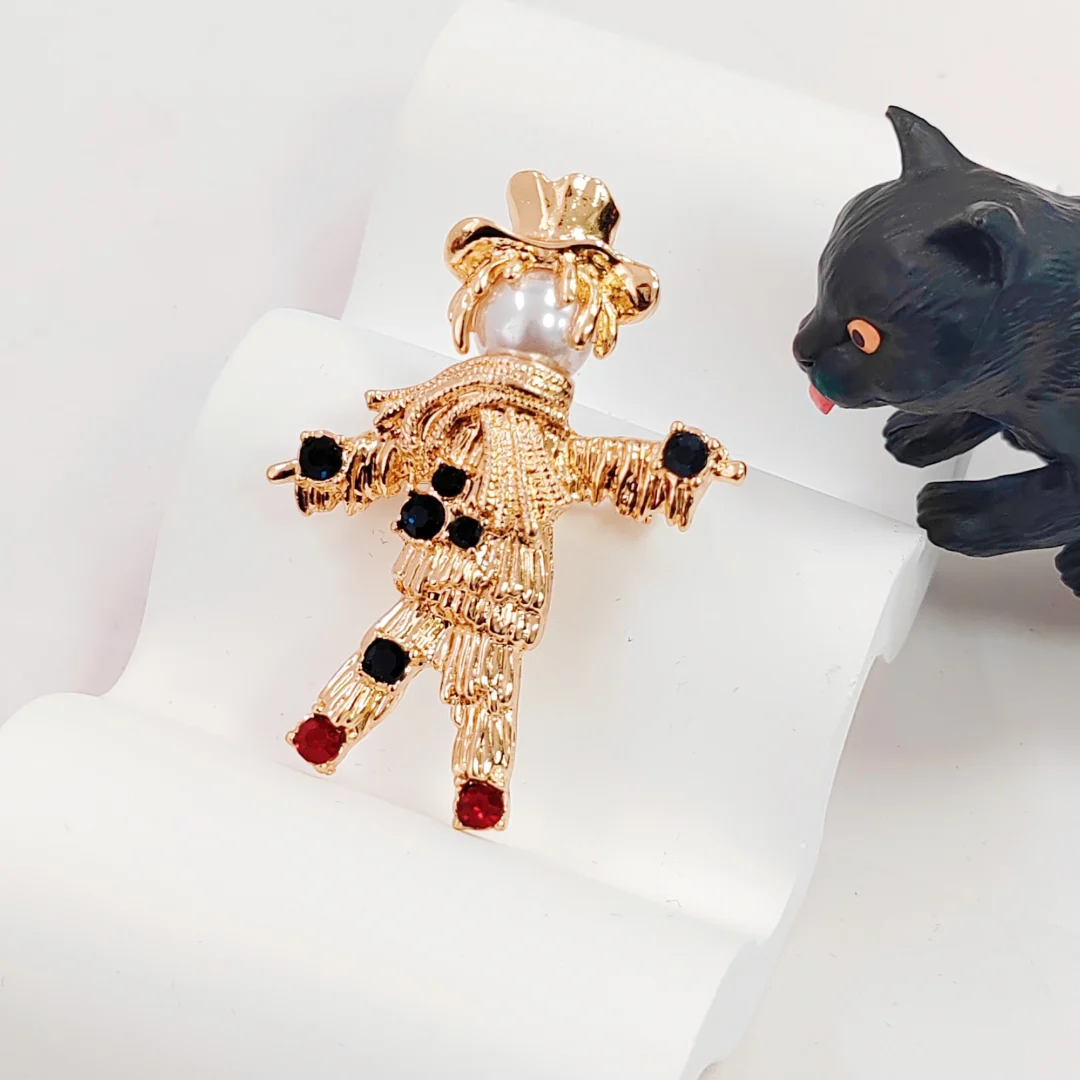 Black Crystal Scarecrow Brooch - Image 6