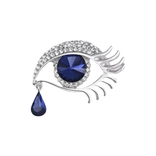 Blue Tear Evil Eye Brooch