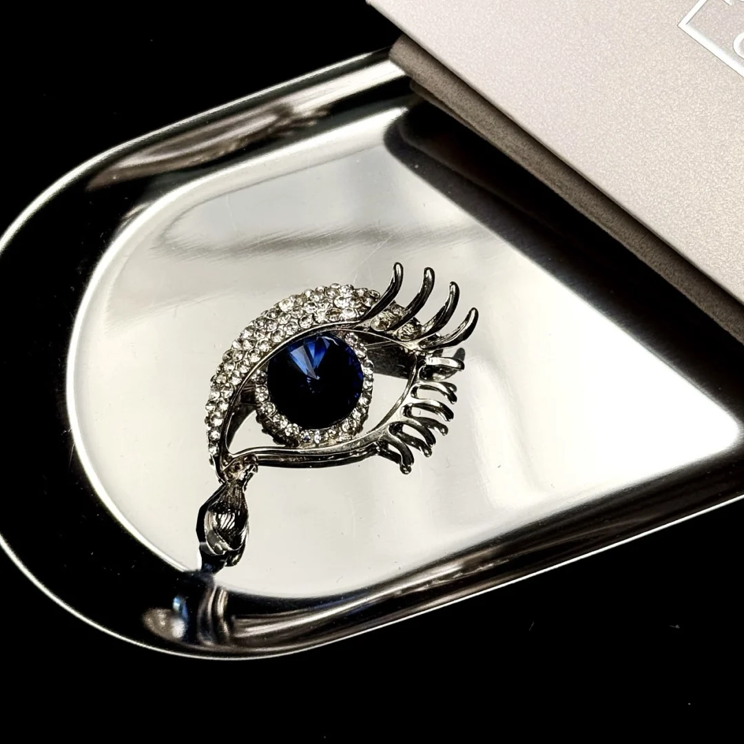 Blue Tear Evil Eye Brooch - Image 3