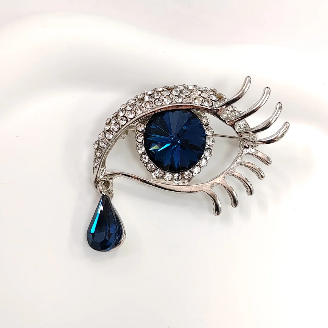 Blue Tear Evil Eye Brooch - Image 4