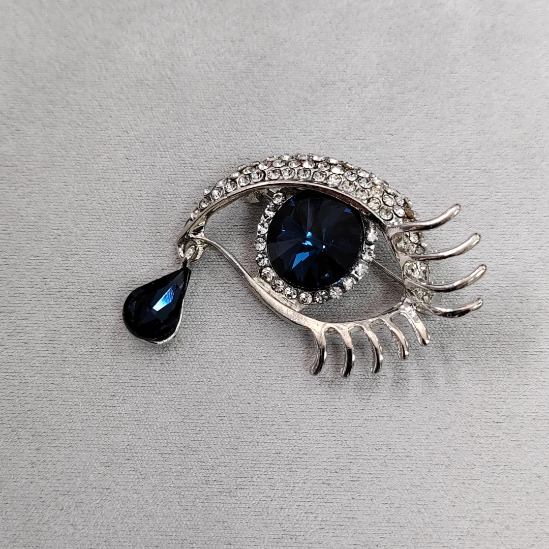 Blue Tear Evil Eye Brooch - Image 5