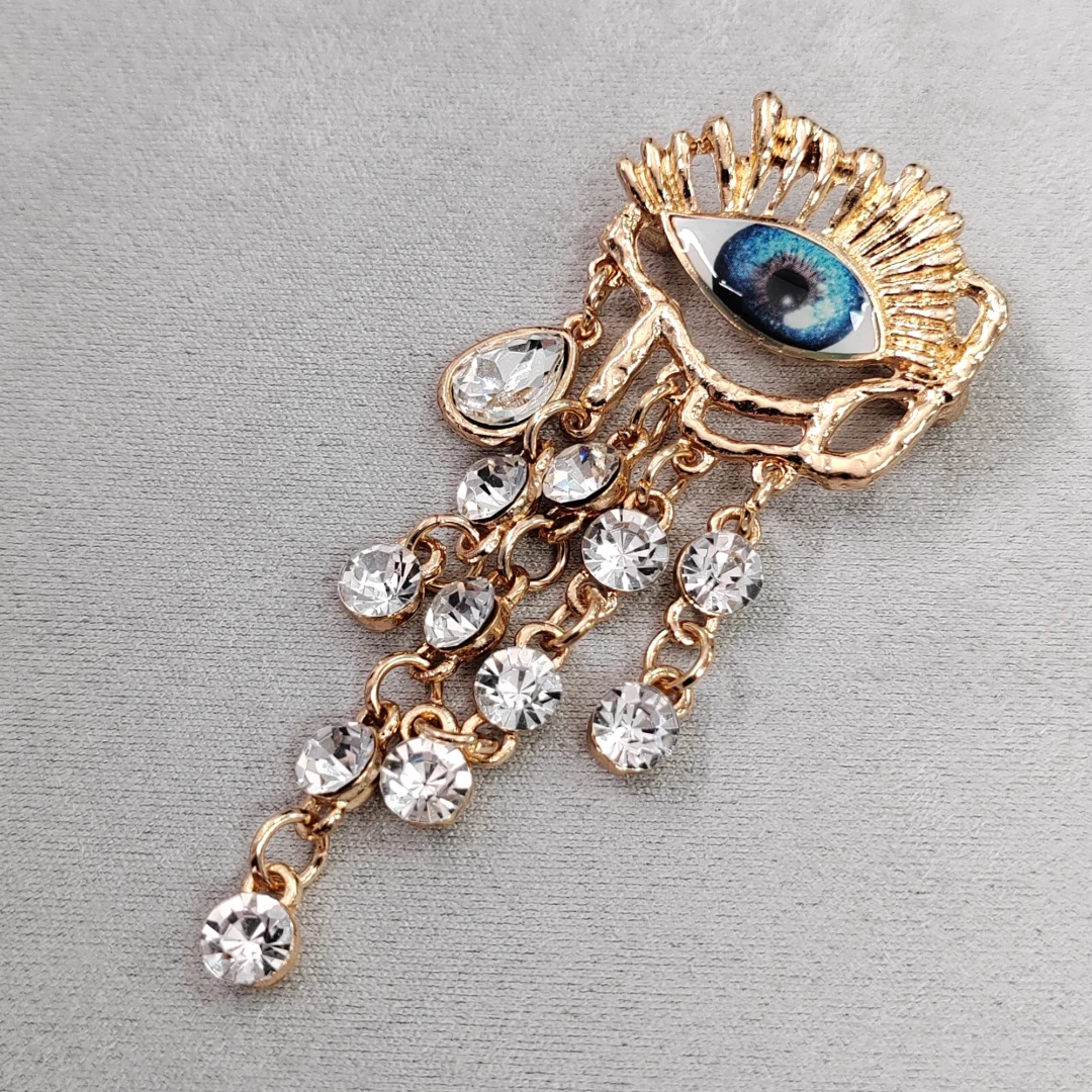 Tassel Evil Eye Brooch - Image 3