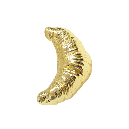Vintage Gold Croissant Brooch