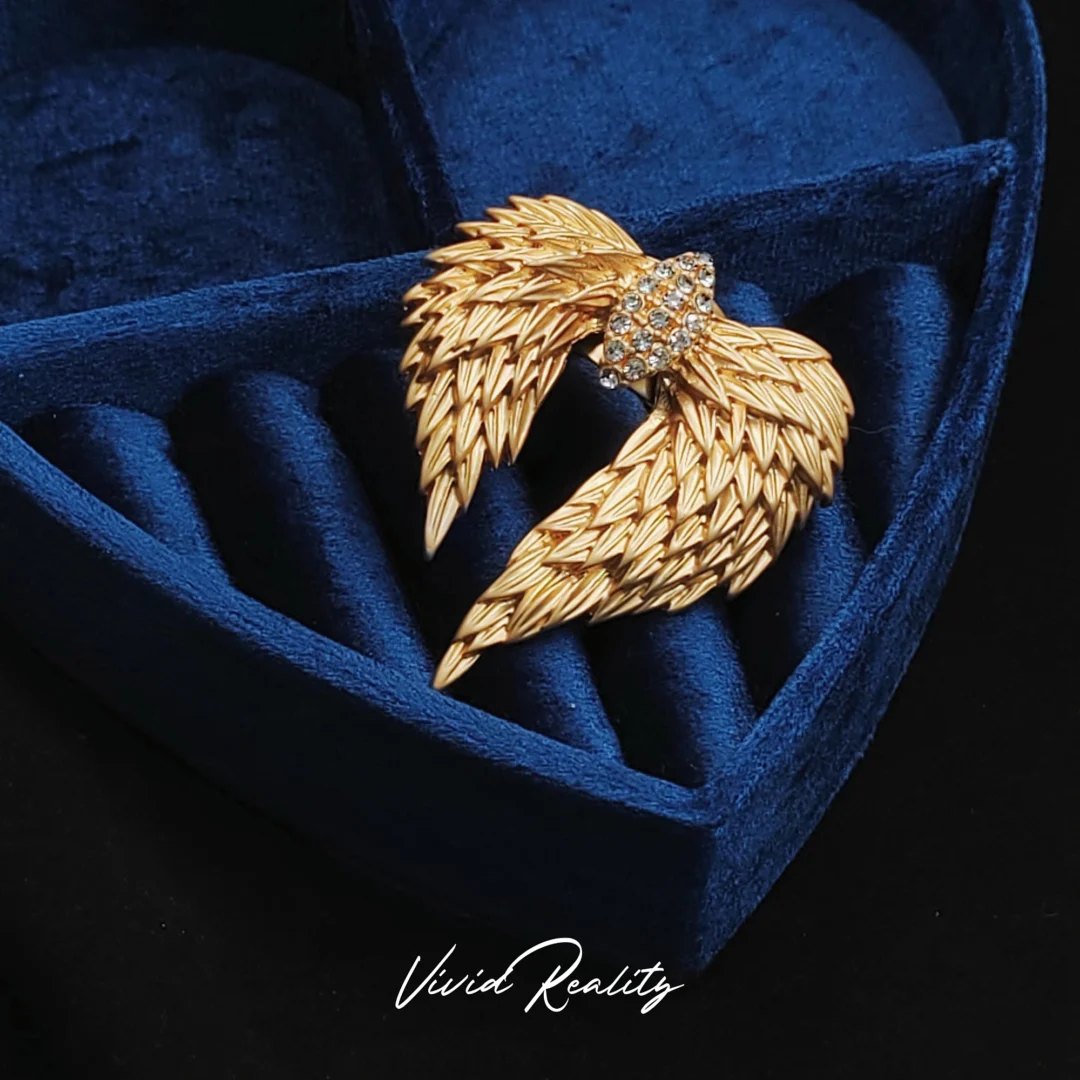 Golden Angel Wings Jewelry Set - Ring - Image 3