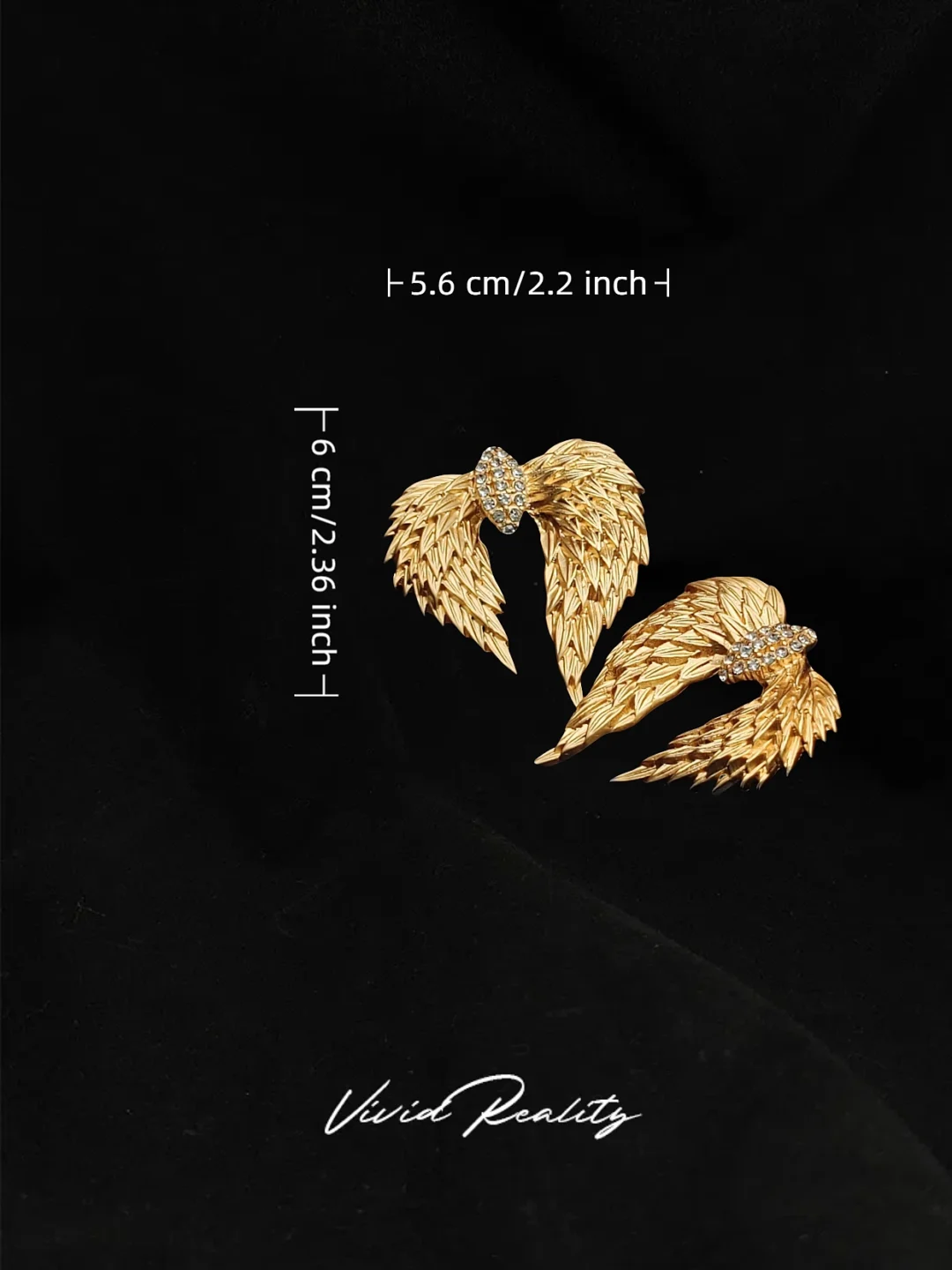 Golden Angel Wings Jewelry Set - Earring - Image 6