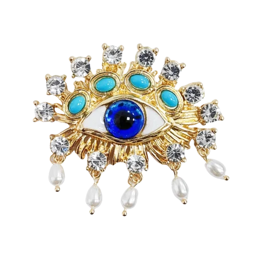 Evil Eye Brooch - Blue Eye