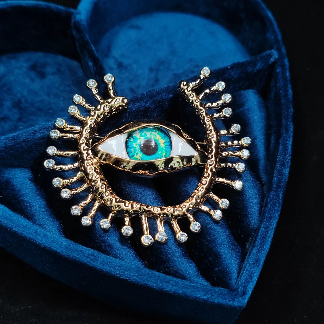 Evil Eye Crystal Brooch - Image 2