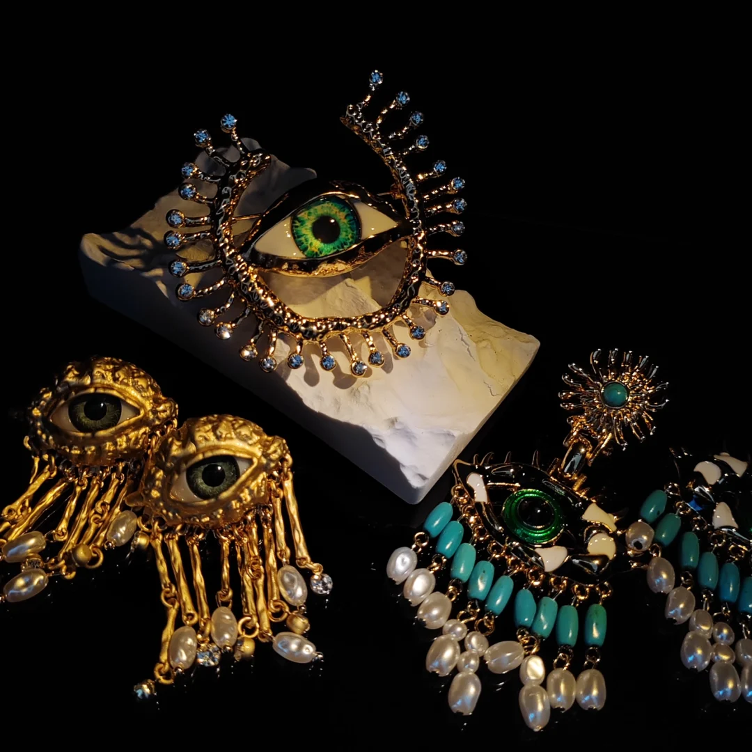 Evil Eye Tassel earrings - Image 4