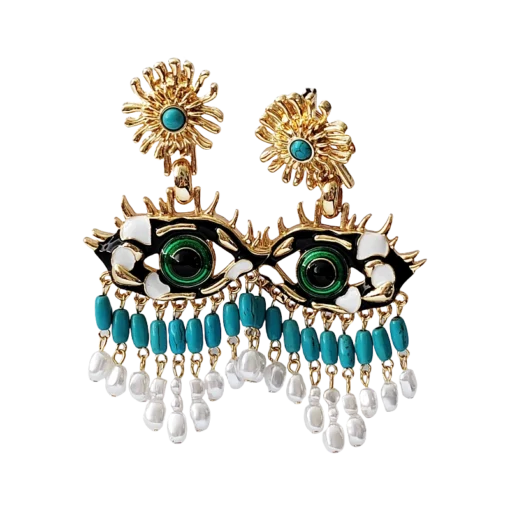 Evil Eye Beaded earrings