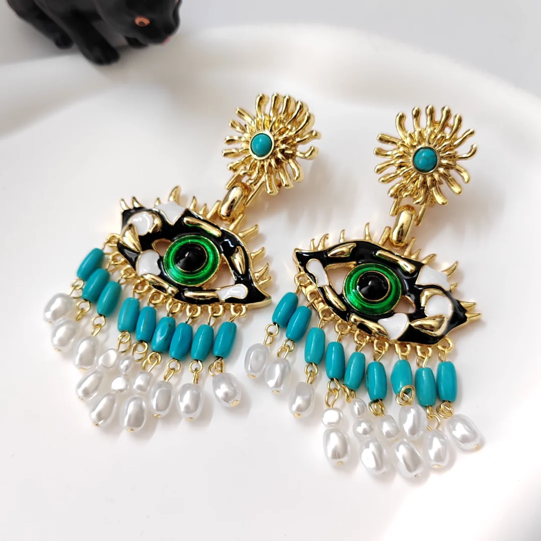 Evil Eye Beaded earrings - Image 6