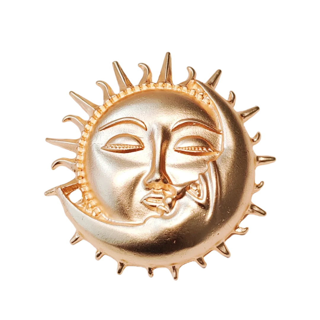Sun & Moon Court Brooch