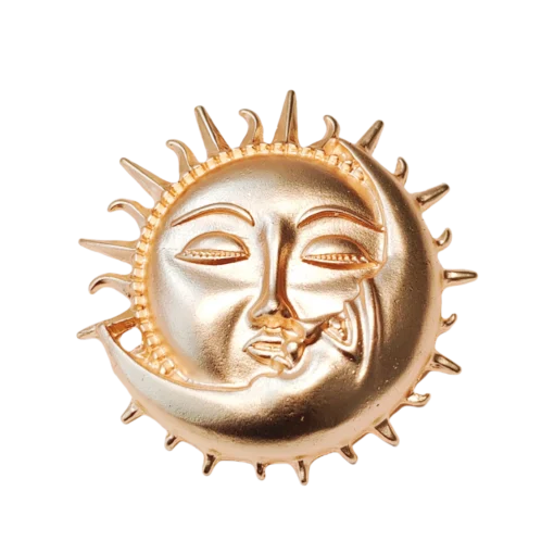 Sun & Moon Court Brooch