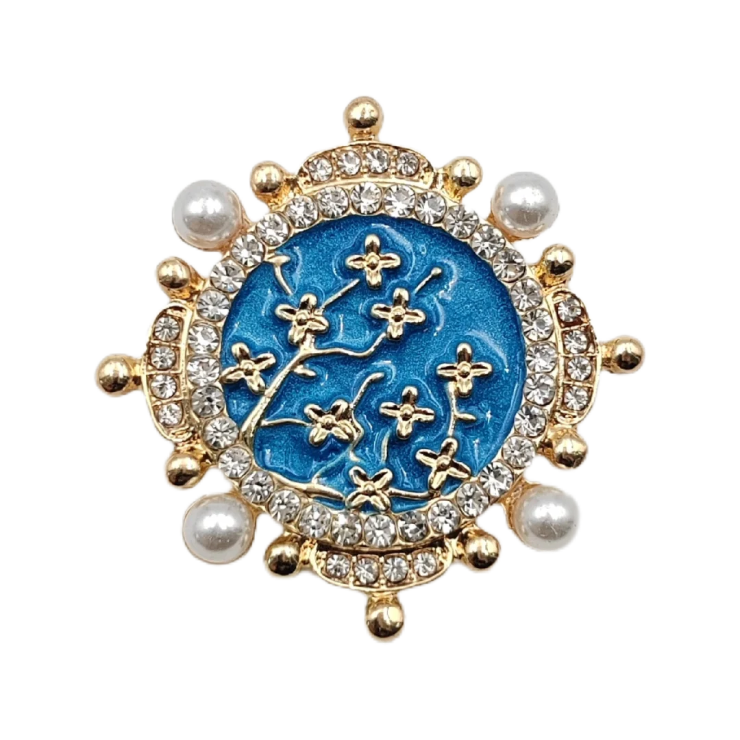 Antique Rococo Carved Pearl Brooch