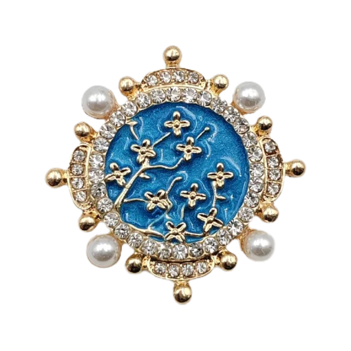 Antique Rococo Carved Pearl Brooch