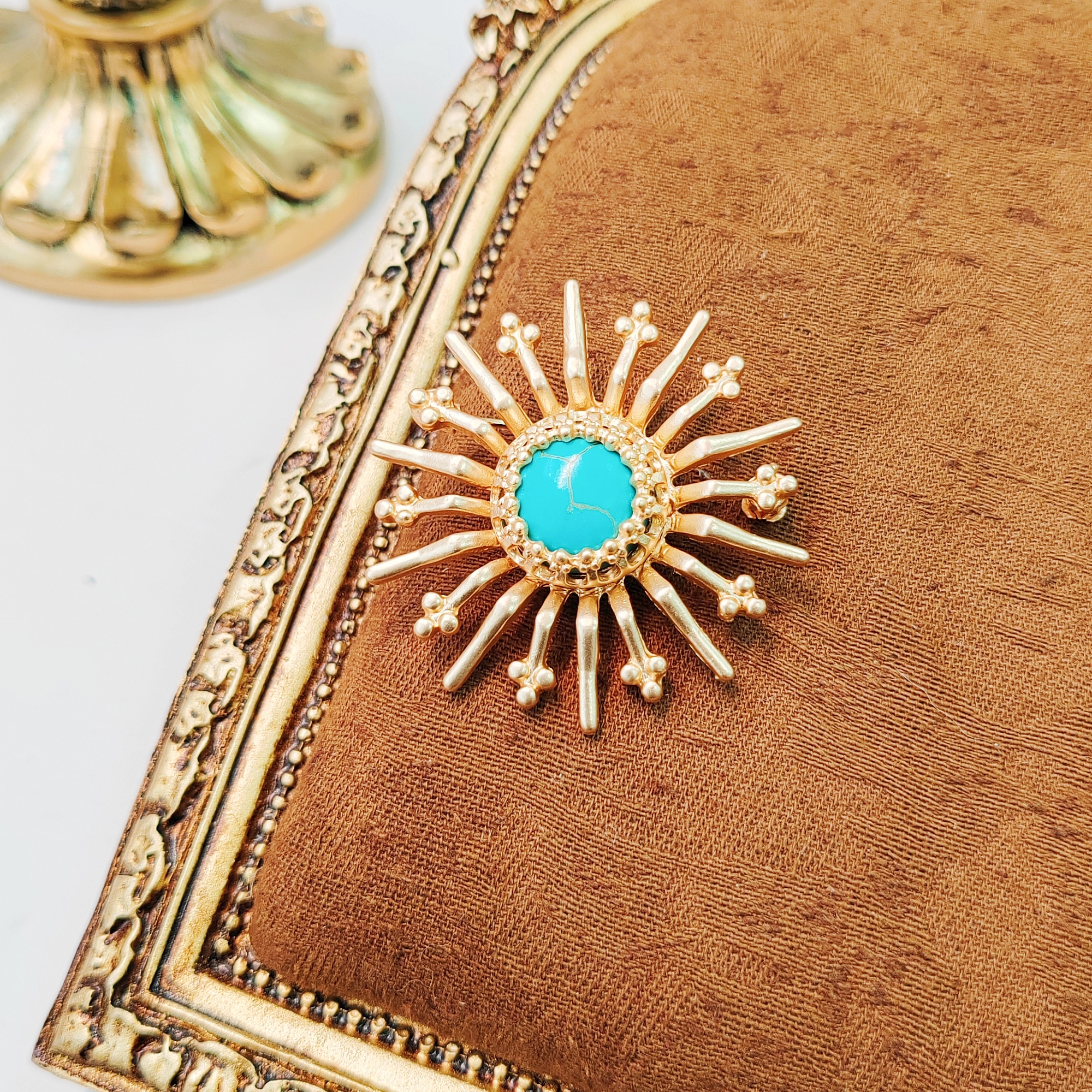 Turquoise Court Brooch - Image 3