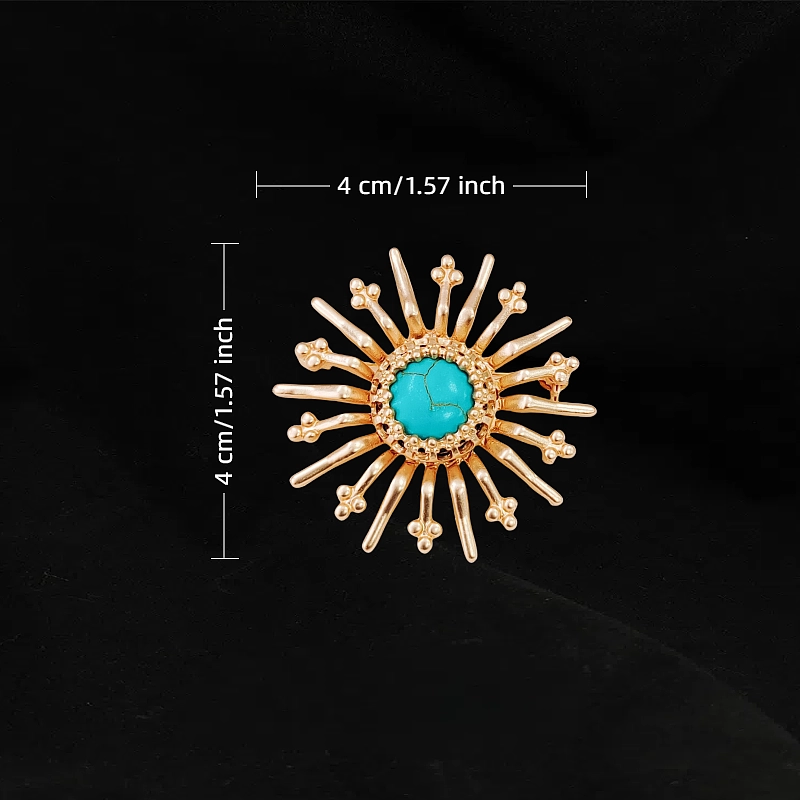 Turquoise Court Brooch - Image 4
